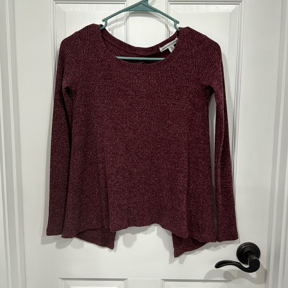 EUC open back long sleeve American Eagle top, maroon size XXS